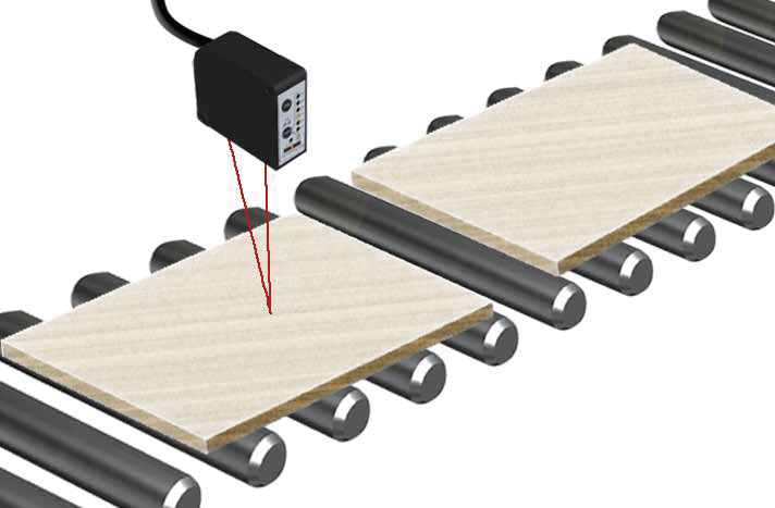 激光位移傳感器應用測量建材板的厚度